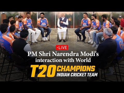 LIVE: PM Shri Narendra Modi’s Special Interaction with World T20 Champions Team India