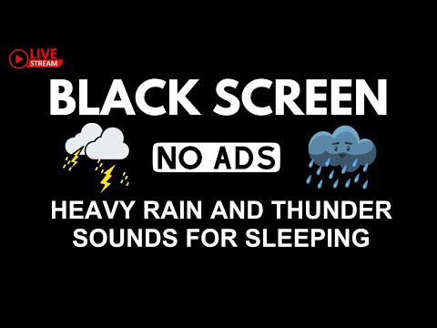 🔴 Super Heavy Rain Sound to Fall Asleep in 5 Minutes and Beat Insomnia | Noise Cancelling Sound