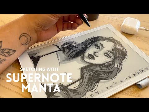 Unboxing the Supernote Manta and Sketching // jacquelindeleon