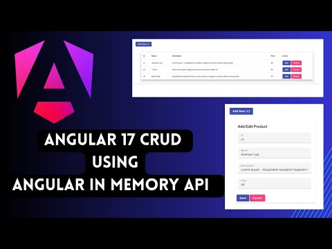 Angular 17 crud actions using angular in memory API | Fake REST API in angular