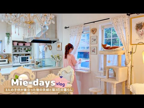 230. 【猫3匹と50代主婦の日常🕊】朝4時から始まるお家時間｜IKEA購入品でデスク収納│1日の簡単食事レシピ｜猫のお散歩🐱