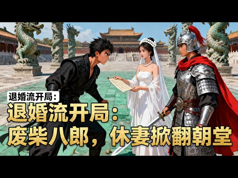 《退婚流開局：廢柴八郎，休妻掀翻朝堂》未婚妻帶四皇子撐腰上門退婚，窩囊廢八郎突然覺醒，一句“按律該我休你”震驚全場，順勢追回天價聘禮反將一軍。#漫畫解說#玄幻#爽文#小說推薦#有聲書