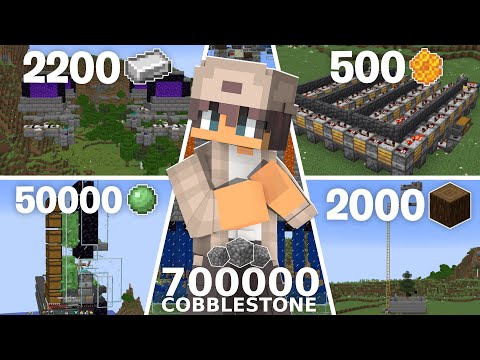 قضيت 100 يوم ابني اهم الفارمات في ماين كرافت هاردكور