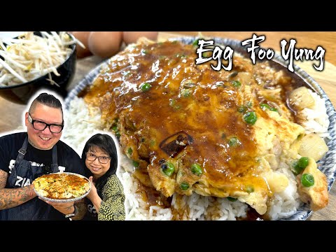 How Chinese Chefs Cook Chicken Egg Foo Yung ๐๐ณ (Gravy version) Mum and Son Professional Chefs Cook