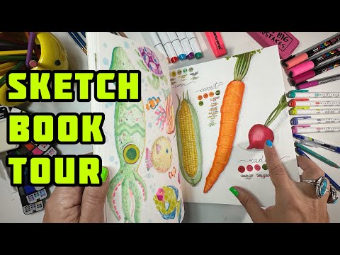 Sketchbook Tour 2024 🎨 Strathmore 500 Series Flip-Through & Mixed Media Art!
