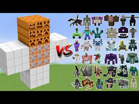 ALPHA MUTANT IRON GOLEM VS All Minecraft Bosses, Herobrine, Warden, Wither Storm...