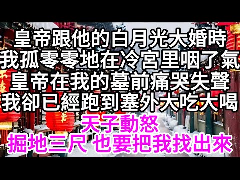 皇帝跟他的白月光大婚時,我孤零零地在冷宮里咽了氣。皇帝在我的墓前痛哭失聲,我卻已經跑到了塞外大吃大喝,天子動怒,掘地三尺,也要把我找出來 【美好人生】