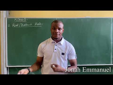 Types of Roots of a Quadratic Equation