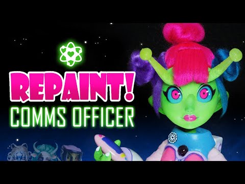 Repaint! Communications Officer BiBi "Bubbles" Alien Space Crew Collaboration Doll