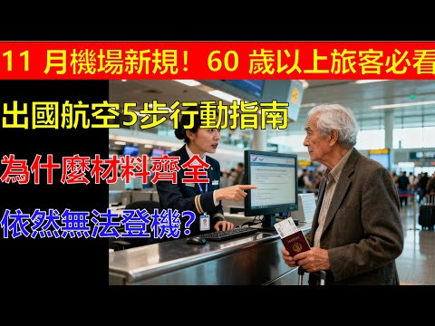 注意！11月機場新規！60歲以上旅客必看出國航空5步行動指南！為什麼材料齊全，依然無法登機？#生活經驗 #生活小技巧 #生活小妙招 #科普 #