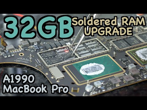 16GB to 32GB Soldered RAM Upgrade - 2018 MacBook Pro 15-inch - 4K