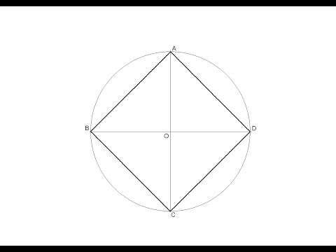 How to draw a square inscribed in a circle