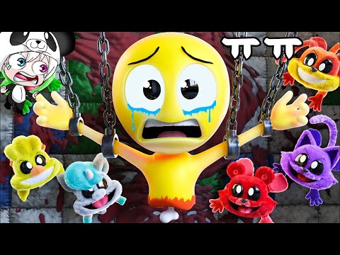 캣냅에게 잡혀서 다리가 잘려버린 플레이어ㅠㅠ 스마일링 크리터에게 잡혀먹기전에 구할수 있을까? 캣냅 애니메이션 상황극 [꿈토이 꿀잼 리액션]