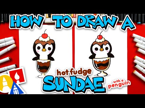 How To Draw A Hot Fudge Sundae Penguin