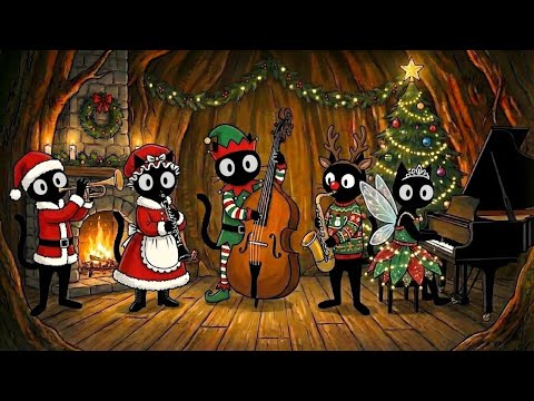 Black Cats Deep Bass Christmas Jazz: Warm & Comforting Holiday Groove for Focus & Productivity