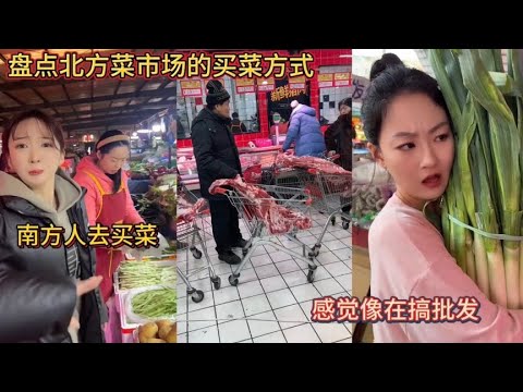 盘点北方菜市场的买菜方式！南方人去买菜！感觉像在搞批发！