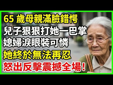 65歲母親在被兒子一記耳光打懵，只因他盲目相信妻子的謊言，當場的震撼讓她痛下決心，最終讓兒媳夫妻跪地懺悔淚流滿面！#故事 #晚年心语 #老年故事 #情感故事 #晚年生活 #生活經驗 #晚年幸福