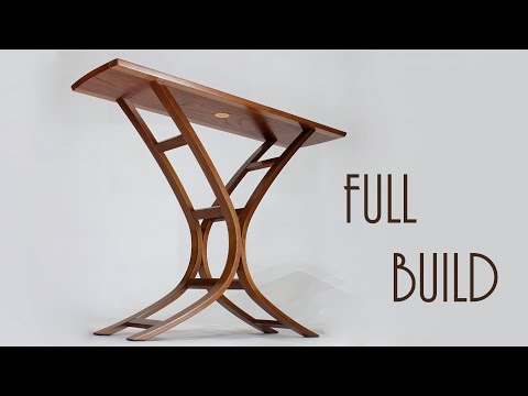 Full build of my hall table made with curved laminations