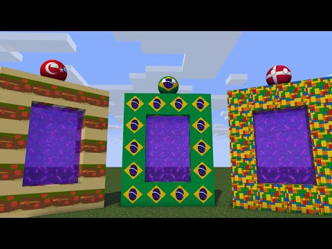 Countryballs School: Custom Portal (Minecraft Animation)