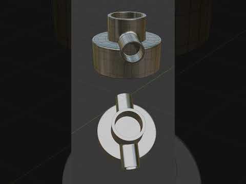 Modelling Challenge: Multiple Intersecting Cylinders  #blender3d #hardsurface #topology