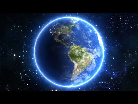 Beautiful View of Planet Earth from Space Timelapse and Stars 4K Background VJ Video Effect