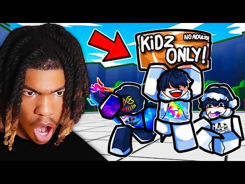 I Snuck Into KIDS ONLY SERVER in The Strongest Battlegrounds!