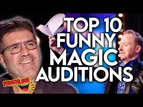 TOP 10 FUNNIEST Comedy Magicians! BGT