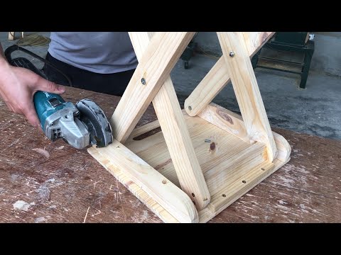 Best Woodworking Plans For Beginners - How to Build a Folding Stool