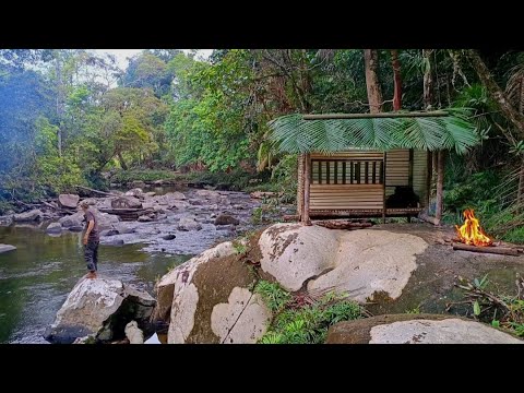Berkemah dan mancing sendirian || Solo camping di tepi sungai