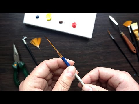 Сделай сам эту КИСТЬ для САМЫХ ТОНКИХ линиий