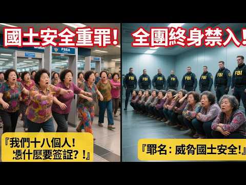 "我們又沒入境，憑什麼要簽證？" 十八人退休大媽團硬闖洛杉磯國際機場，最終被控"威脅國土安全"，全員遭FBI調查並終身禁入美國！