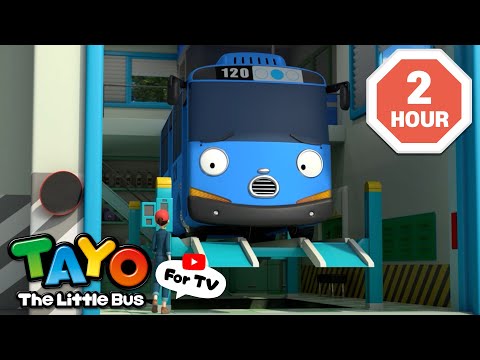 The Little Buses at the Repair Shop ⚙🛠 | 2- Hour Compilation | Tayo Cartoon | Best Episodes for Kids