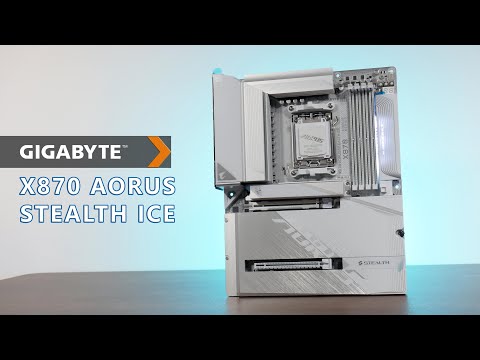 The NICEST looking AM5 mobo for white PC builds: Gigabyte X870 AORUS STEALTH ICE Unboxing & Overview