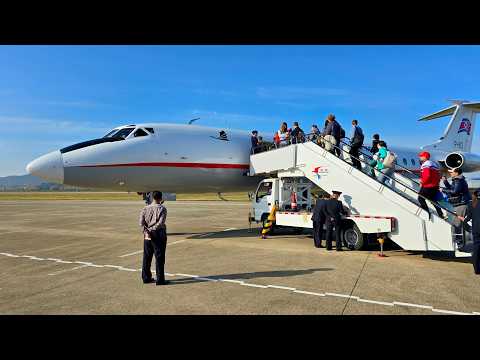 Ту-134 а/к Air Koryo | Рейс Пхеньян — Оран | Горы Чильбо | КНДР, сельская местность