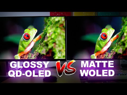 QD OLED vs WOLED - Glossy vs Matte - Eye Strain and Fringing? Side By Side Comparison