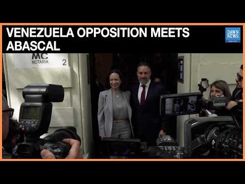 Venezuela Opposition Leader Machado Meets Spain’s Far-Right Leader Abascal | Dawn News English