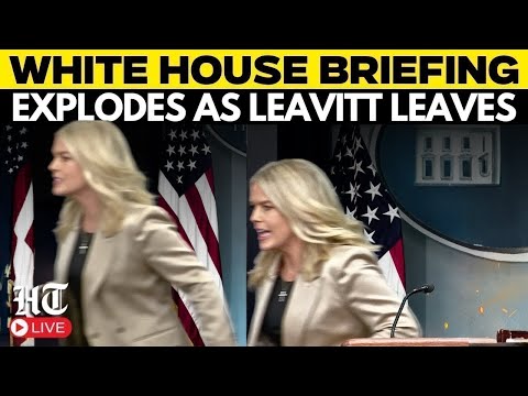 White House LIVE: Karoline Leavitt STORMS OUT of Press Briefing After Being Cornered | US News | USA
