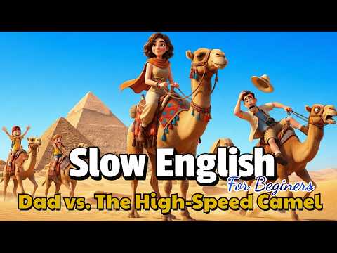 Family Desert Adventure in Egypt | Dad vs. the High-Speed Camel🐪💨 | Slow English Story (A2)