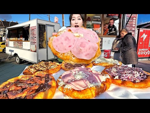 Budapest Finale! Ate 6 Street Food Langos at a Truck, Surprised the Owner!