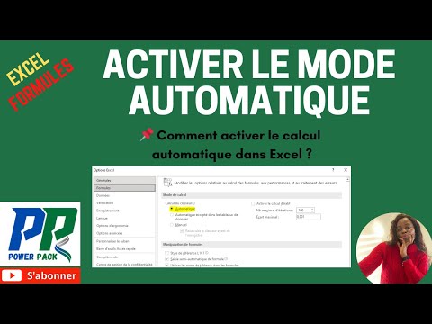 Excel : Activer le mode automatique des formules dans Excel