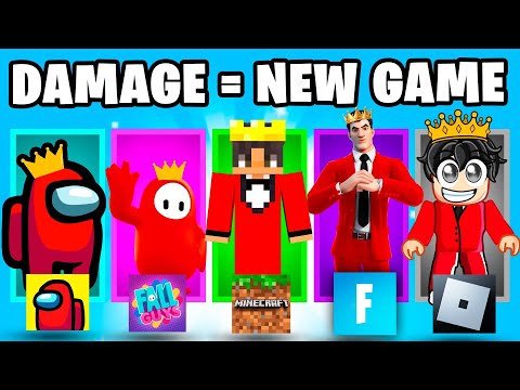 Minecraft, But If I Take Damage I Switch Games