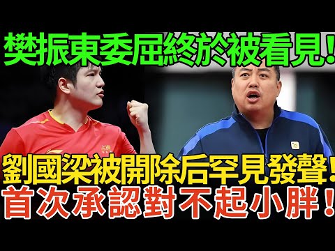 全運會結束！樊振東委屈終於被看見！劉國梁被開除后罕見發聲！首次承認對不起小胖！
