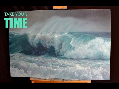 EPIC Stormy Ocean Wave | Seascape Oil Painting Tips