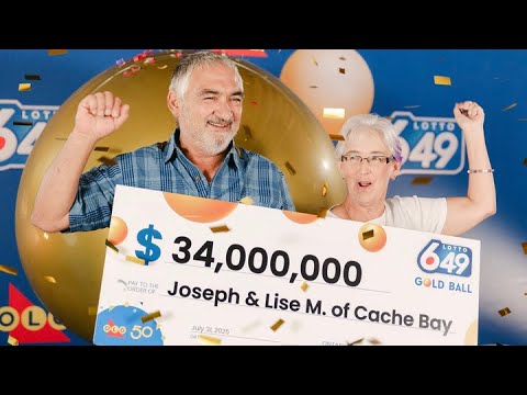 $34 MILLION LOTTO 6/49 WINNERS : Northern Ontario couple are latest Gold Ball millionaires