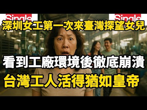 深圳工廠女工母親第一次來臺灣探望已經嫁到台灣的女兒，當她看到台灣工廠的環境後徹底崩潰：怎麼中國人的命就這麼廉價嗎？對比之下台灣工人原來活得猶如皇帝