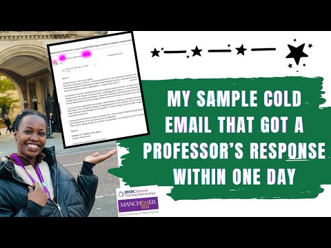 Looking to CONTACT a PhD SUPERVISOR? HOW TO WRITE COLD EMAIL to a SUPERVISOR that gets RESPONSE.