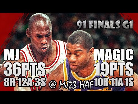 Michael Jordan vs Magic Johnson Highlights (1991 Finals Game 1) - Who's the Best MJ?