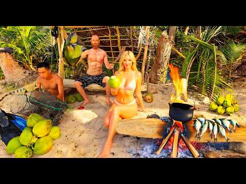 ALONE with Strangers - Island Survival Challenge (NO Food, Fire, or Water)