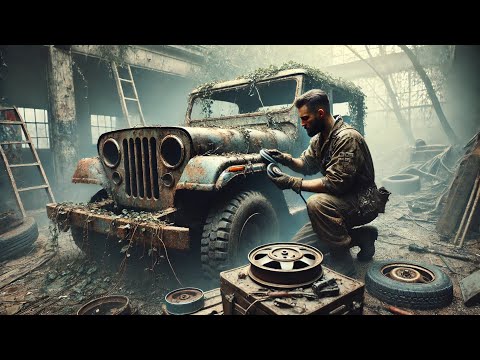 Old 1980 4+4 jeep Fully Restored  With 100-Year-Old beautiful Methods