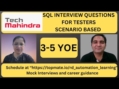Manual Testing Interview Questions and Answers| SQL Interview Questions | RD Automation Learning